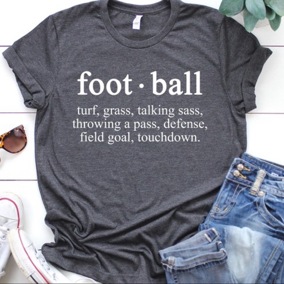 Infinity Raine Tops - ✨LAST ONE✨Gray foot-ball tee